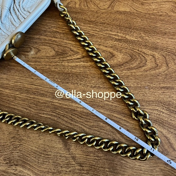 Marc Jacobs Women’s Vintage Off White Kisslock Gold Brass Chain Quilted Stam Bag - Picture 11 of 11